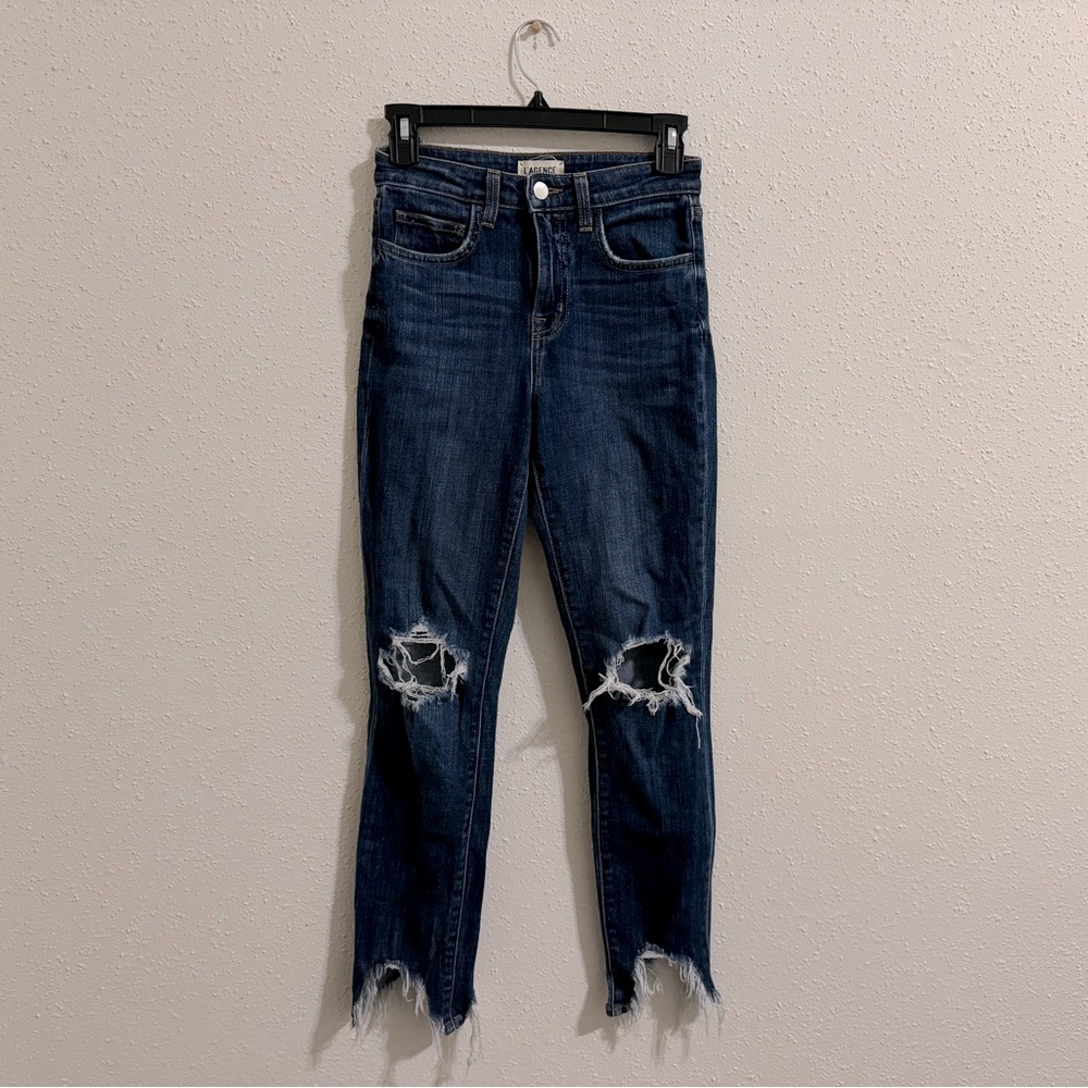 L’Agence High Line Skinny Jeans in Classic Vintage Distressed - Size 24